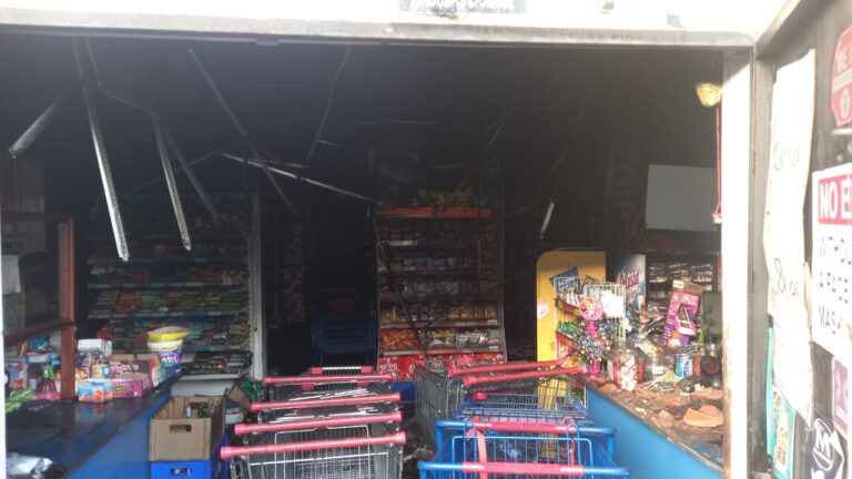 Fire destroys Budget Supermarket in Point Fortin